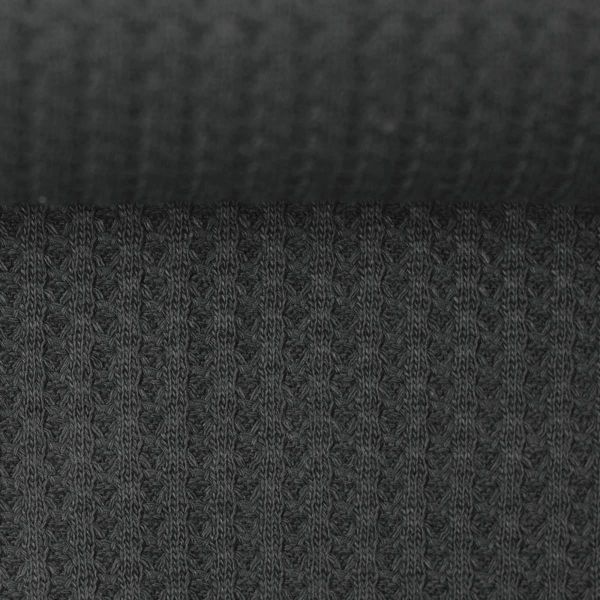 Waffelstrick mit Struktur dunkelgrau aus Baumwolle doubleface – Rocko von Swafing HW22/23