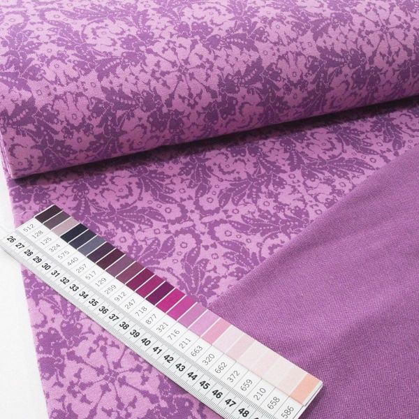 Strick Jacquard Ornamente flieder lila beere für Cardigan & Co.