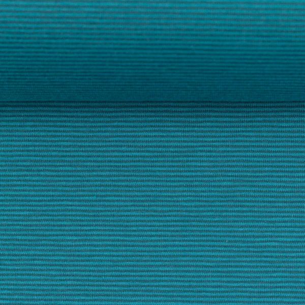 Jersey Bella mit feinen Streifen petrol – Baumwolljersey von Swafing