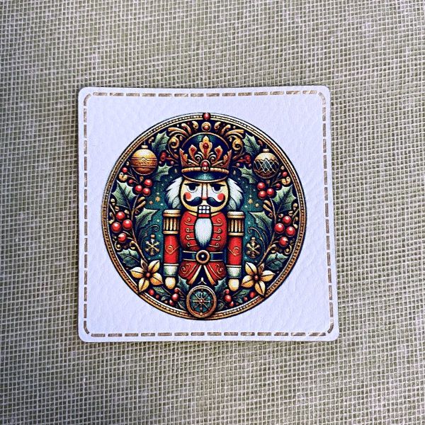 Aufnäher Label - Weihnachten Nussknacker - für einzigartige Nähprojekte, Strickwerke & Gebasteltes