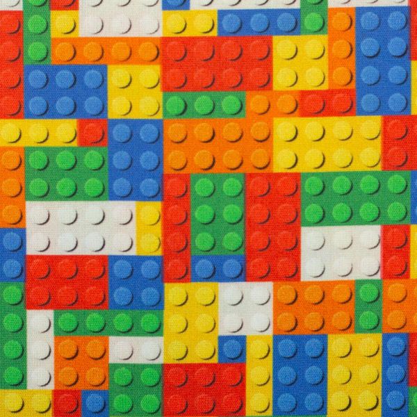 Baumwolle bunte Klemmbausteine - Brix Blocks Serie Bill von Swafing