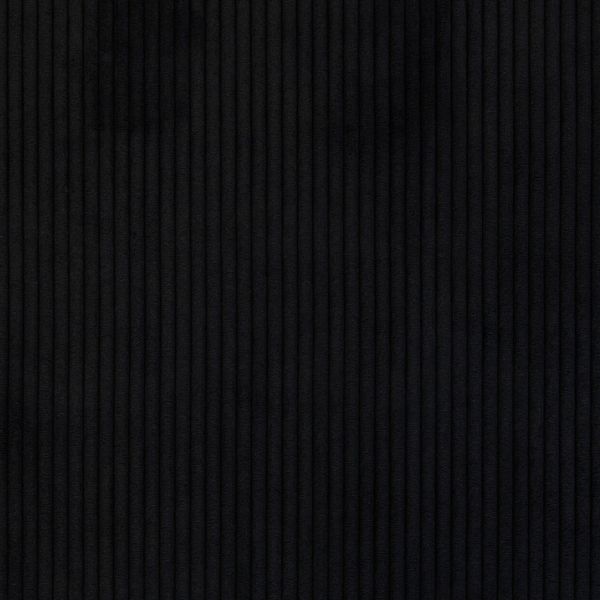 Samtcord uni schwarz – robuster Breitcordstoff für Möbel & Taschen Wanja von Swafing