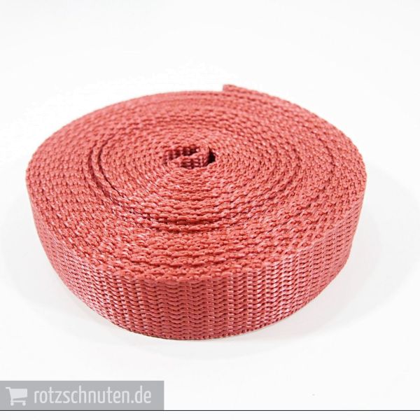5m PP Gurtband 2cm breit rotbraun – Taschengurt Polypropylen