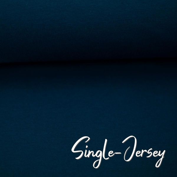 Single Jersey dunkelblau petrol - Baumwolljersey VANESSA von Swafing