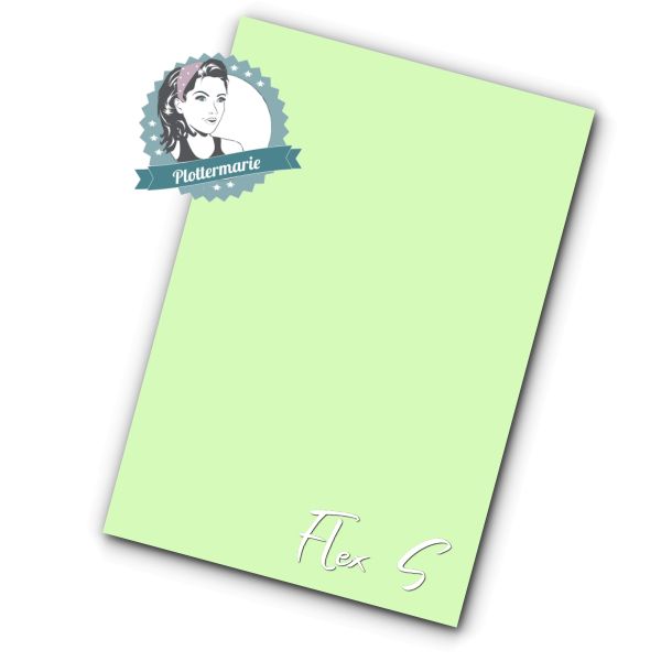 Flexfolie für Textildruck pastell hellgrün A4 - Plotterfolie von Plottermarie Flex S Premium 80µ