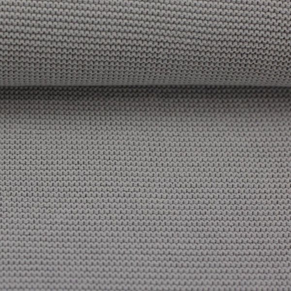 Weicher dicker Strickstoff hellgrau – Baumwollstrick Ella von Swafing