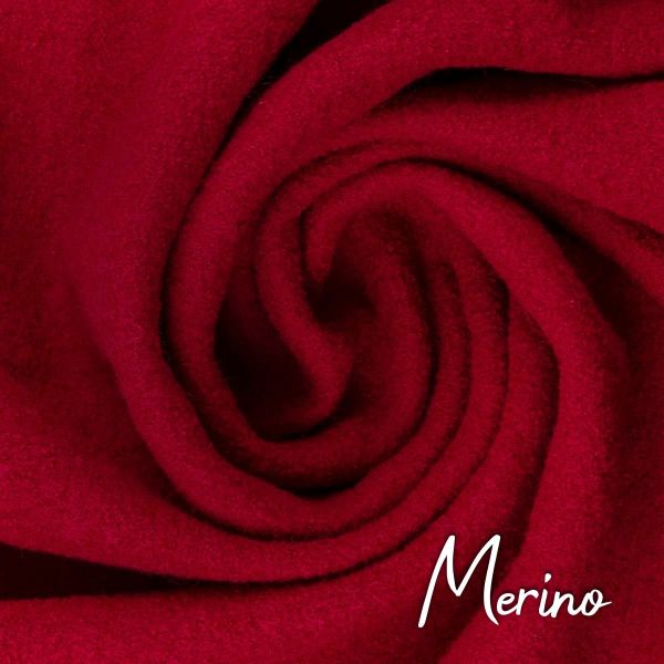 Merino aus 100% Schurwolle - Wollstoff rot von Swafing Wollwalk Walkloden