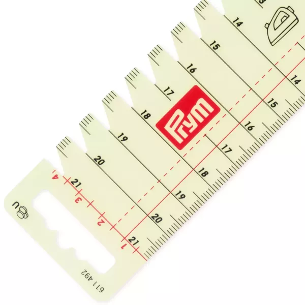 Prym Handmaß Bügellinal – 21x4,5cm Lineal Bügelhandmaß