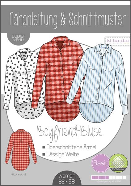 Boyfriend Bluse - Schnittmuster von Kibadoo