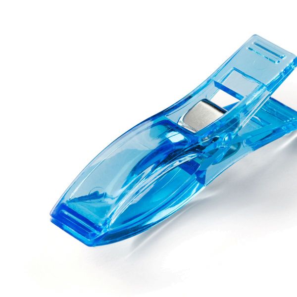 15 Stoff Clips in 2 Größen von Prym - 8 kleine und 7 große Klemmen in türkis rot lila und pink