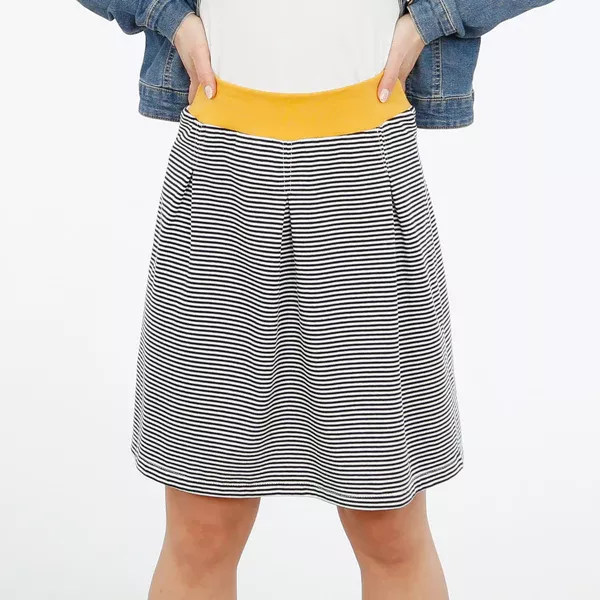 Schnittmuster FRAU ANTJE • Jerseyrock mit Kellerfalte von Studio Schnittreif • Gr. XS-L