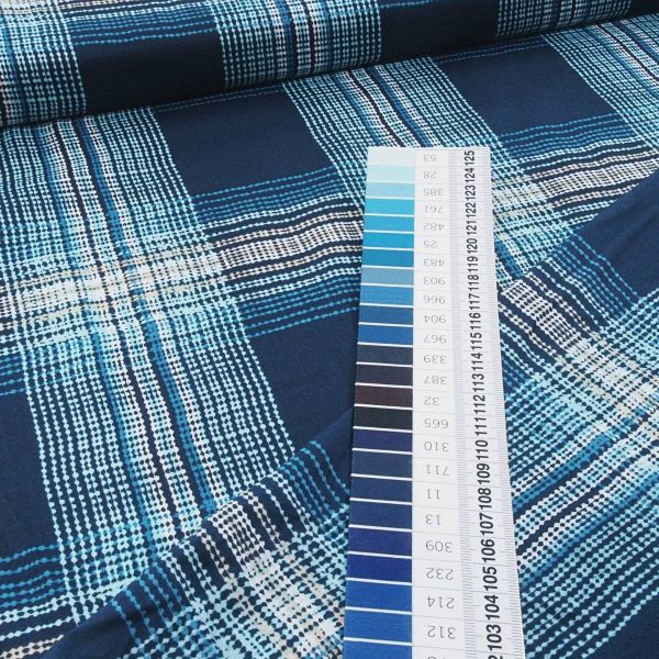 luftige Baumwolle Karo petrol blau - Dare - Wafting Plaid Marked by Art Gallery