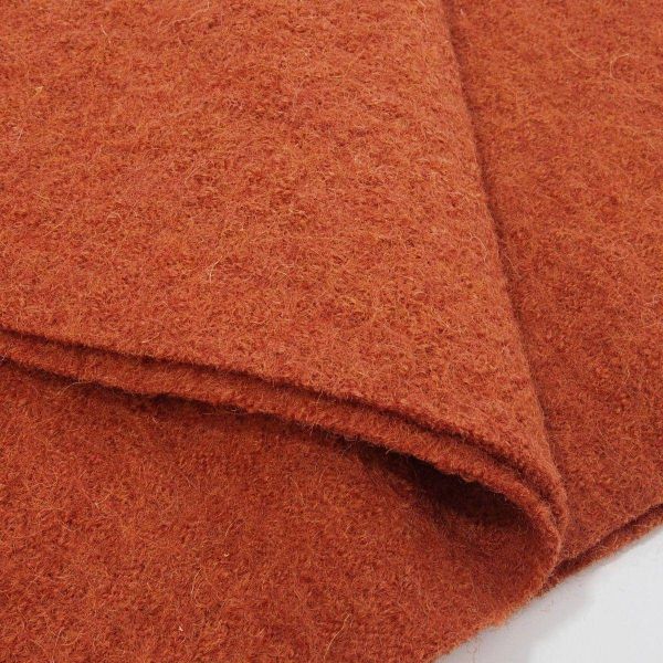 Klassischer Walkloden aus 100% Wolle rost rotbraun – Wollwalk Naomi melange von Swafing