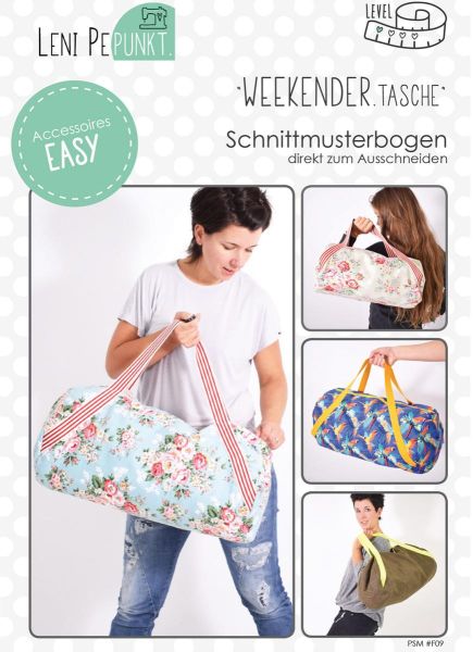 Schnittmuster WEEKENDER.tasche - coole kleine runde Reisetasche Sporttasche