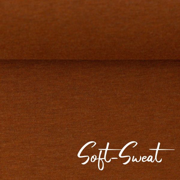 Soft Sweat uni rost kupfer meliert - HEIKE Melange von Swafing