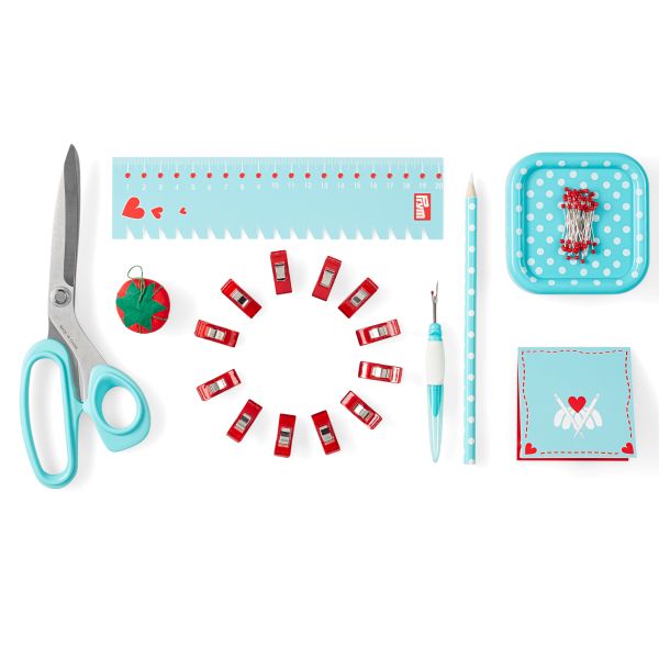 Nähen Starter Set von PRYM – Schere Handmaß, Clips, Nahttrenner, Nadeln, Kreide 8tlg.