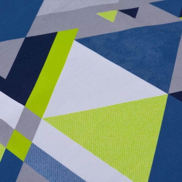Sweat Streetstyle Kombistoff Geo grau blau neongrün von lycklig – French Terry