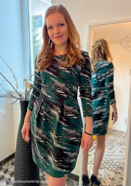 Sweat abstraktes Scratch Muster dunkelgrün - French Terry Sandro von Swafing