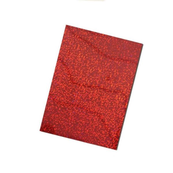Flexfolie für Textildruck Holo Glitzer sparkle rot A4 - Plotterfolie Plottermarie 105µg