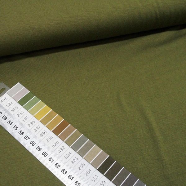 Viskose Jersey knitterfrei aus Bambus olive grün - cold bamboo jersey knit
