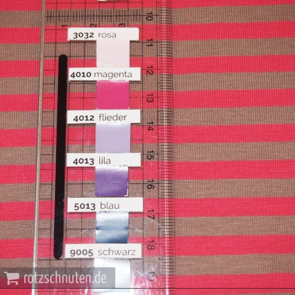 Bio Jersey Lillestoff – RINGEL Streifen pink beige