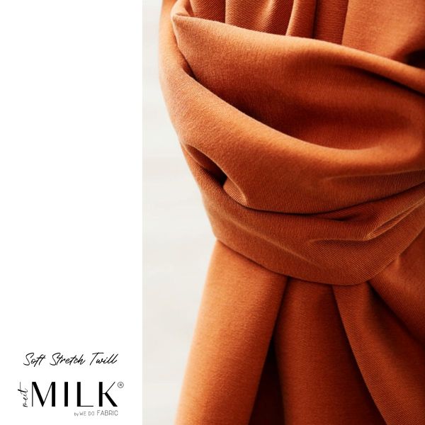 Soft Stretch Twill rust rost orange – meetMILK® Köper mit TENCEL™ Lyocell