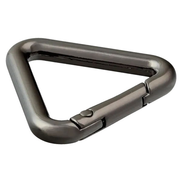 FASHION Metall Karabiner Triangel 25mm gunmetal titan – für Taschen & Gurtbänder 2,5cm