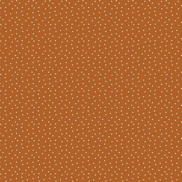 acufactum Tupfen rostbraun weiß - Baumwolle mit kleinen Punkten