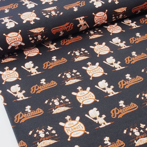 Bio Jersey Peanuts Vintage Snoopy Peppermint Patty Baseball Comic dunkelbraun