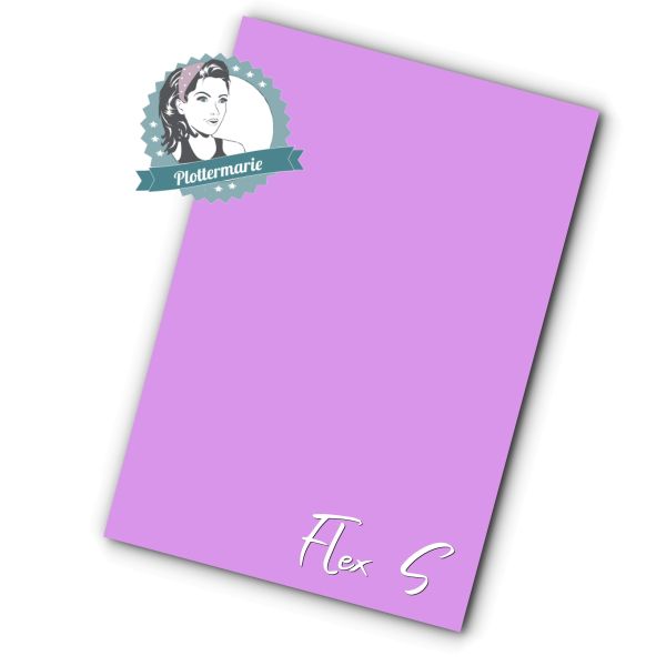 Flexfolie für Textildruck pastell flieder A4 - Plotterfolie von Plottermarie Flex S Premium 80µ