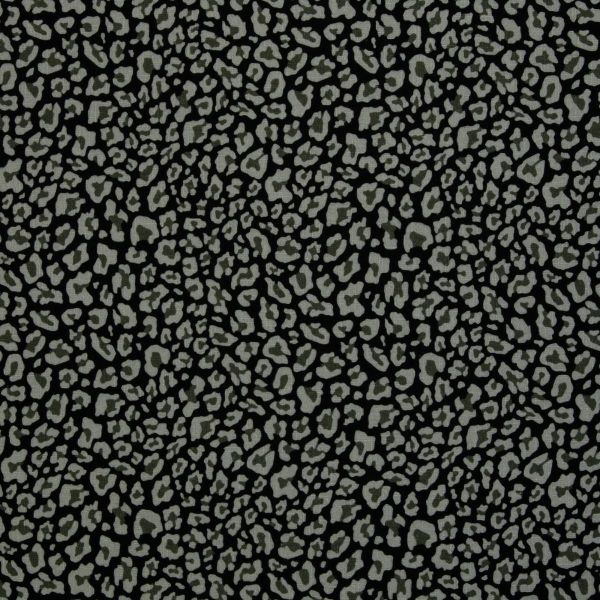 Double Slub Musselin Animal Print Leo schwarz grau – Double Gauze Meltem von Swafing