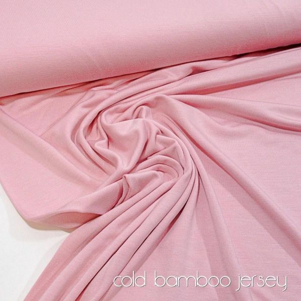Viskose Jersey knitterfrei aus Bambus rosa - cold bamboo jersey knit