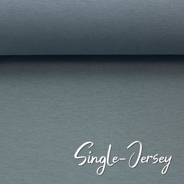 Single Jersey dusty blue rauchblau - Baumwolljersey VANESSA von Swafing