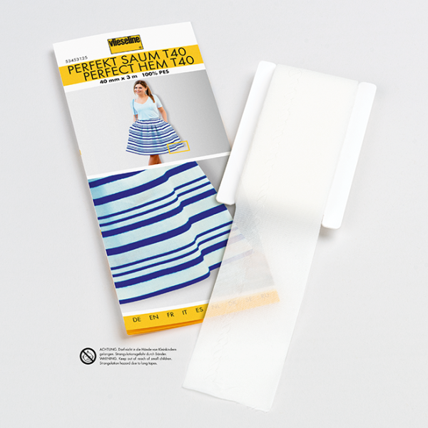 Vlieseline Saumfix PERFEKT SAUM T40 weiß – Säume anbügeln und fixieren (3m)