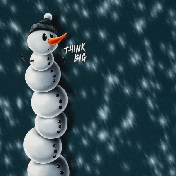 French Terry Think Big Schneemann - Winter Moods by Thorsten Berger - 85cm Panel