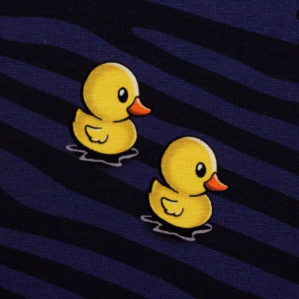 French Terry What the Duck Entchen Wellen gelb blau - Salty Soul by Thorsten Berger