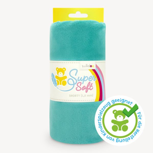 Kullaloo Plüsch SuperSoft Shorty teal petrol - Silky Minky Kuschel Nicki 100x75cm