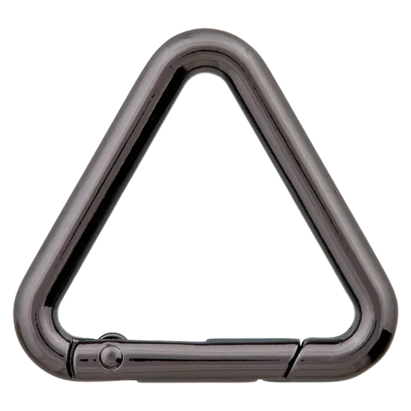 FASHION Metall Karabiner Triangel 30mm gunmetal titan – für Taschen & Gurtbänder 3cm
