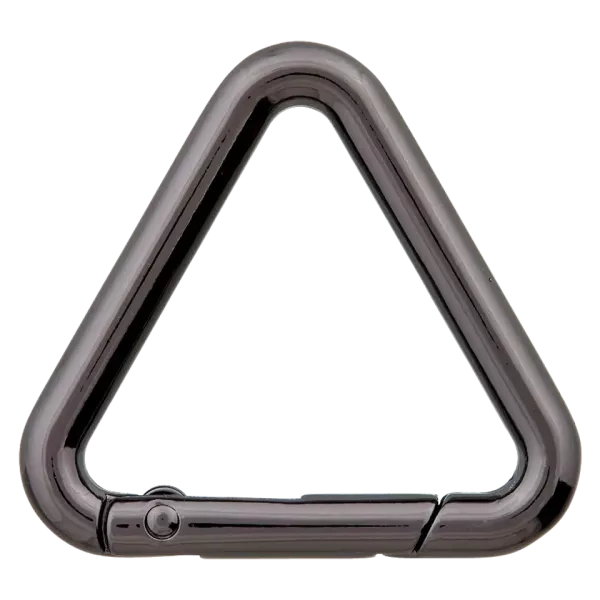 FASHION Metall Karabiner Triangel 30mm gunmetal titan – für Taschen & Gurtbänder 3cm