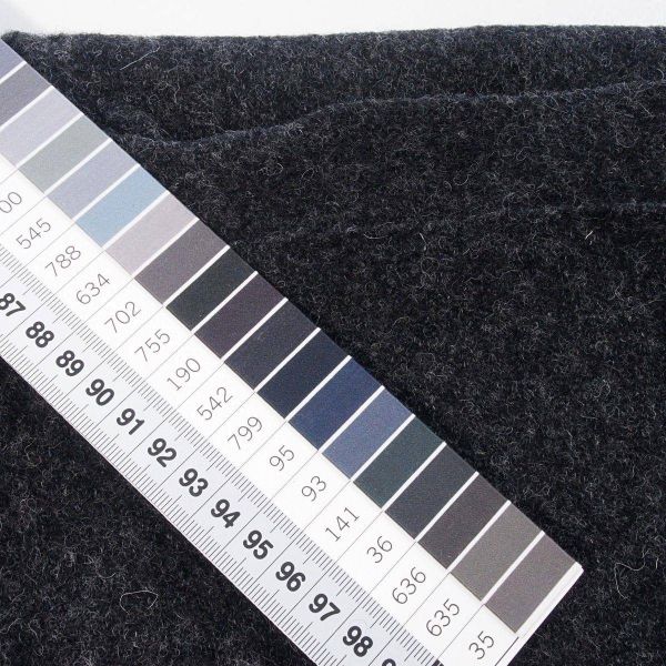 Klassischer Walkloden aus 100% Wolle anthrazit – Wollwalk Naomi melange von Swafing