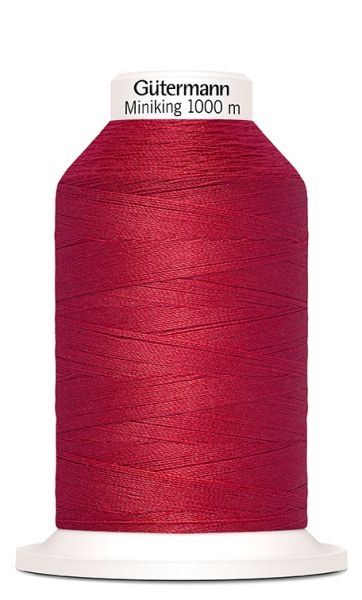 Nähgarn tief rot Fb. 0046 - 1000m Miniking Allesnäher Garn von Gütermann - Nähseide für Overlock Coverlock