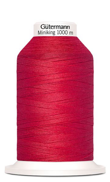 Nähgarn rot Fb. 0156 - 1000m Miniking Allesnäher Garn von Gütermann - Nähseide für Overlock Coverlock
