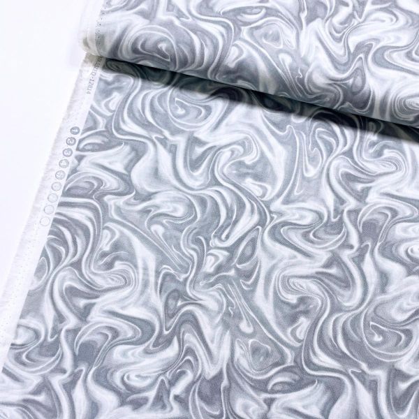 Baumwolle Marmor hellgrau - Serie Marbleized by Greta Lynn