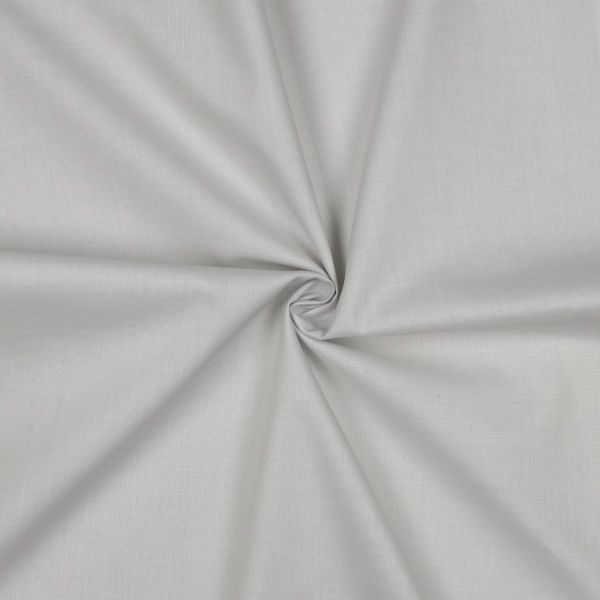 Baumwollstoff uni hellgrau - Baumwolle Popeline – Cotton Poplin light grey