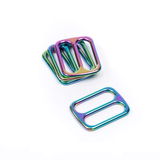 Metall Schieber Maxi 25mm rainbow – Leiterschnalle Stegschnalle für Gurtbänder