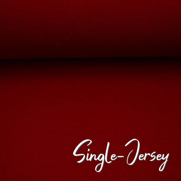 Single Jersey bordeaux rot - Baumwolljersey VANESSA von Swafing