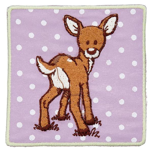 Bügelbild NICI Reh Bambi Punkte - Applikation zum Aufbügeln