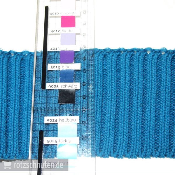Grobstrick Ripp Bündchen petrol CUFF ME COZY – Hamburger Liebe