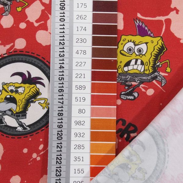 Jersey Spongebob Schwammkopf als frecher Punk rot coral – crank it