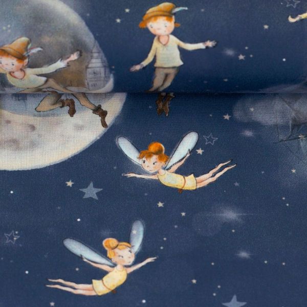 Baumwolle Märchen Peter Pan dunkelblau - Serie Fairy Tale von Swafing